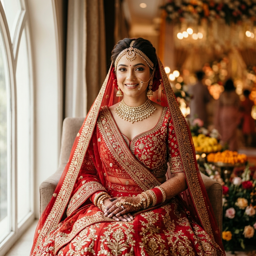 Bridal portrait with natural lighting in Koderma