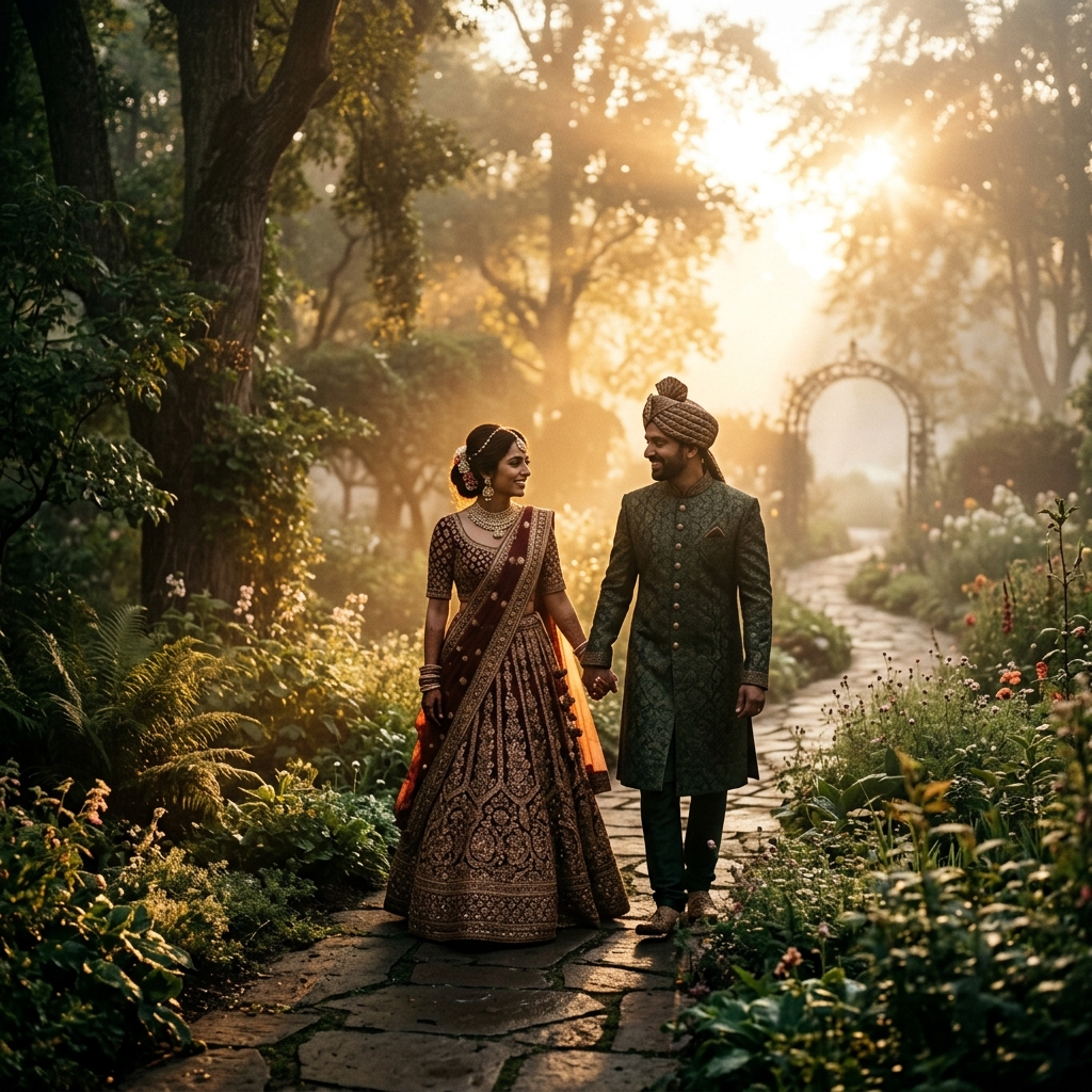 Cinematic wedding film production with professional equipment